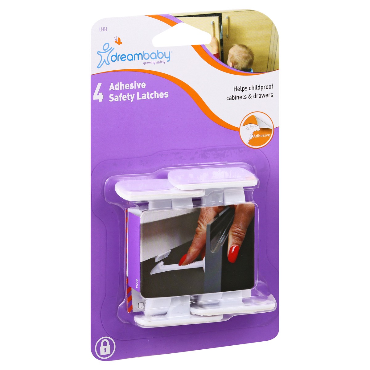 slide 7 of 11, Dreambaby Adhesive Safety Latches, 4 Each, 4 ct