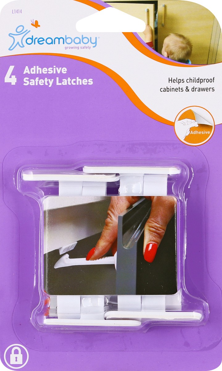 slide 8 of 11, Dreambaby Adhesive Safety Latches, 4 Each, 4 ct