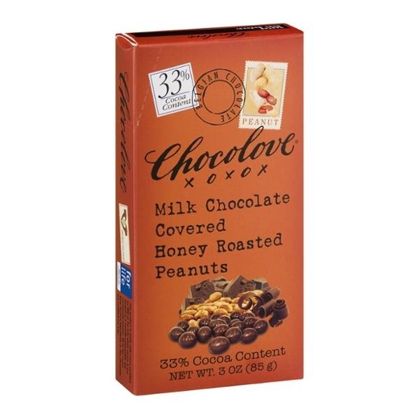 slide 1 of 5, Chocolove Peanuts, Honey Roasted, Milk Chocolate Covered, 3 oz