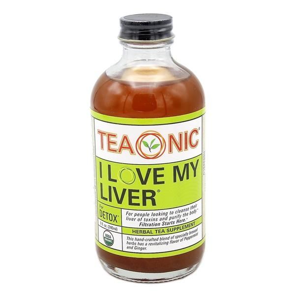 slide 1 of 1, Teaonic I Love My Liver Herbal Tea Supplement, 8 fl oz