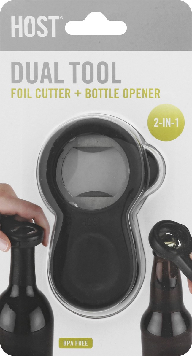 slide 1 of 9, HOST 2-in-1 Foil Cutter + Bottle Opener 1 ea, 1 ct