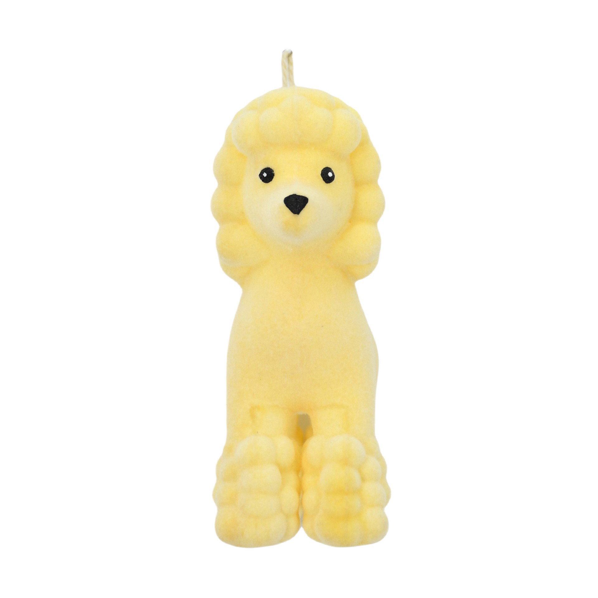 slide 4 of 4, 5.25" Flocked Poodle Plastic Ornament By Ashland, 5.25 in
