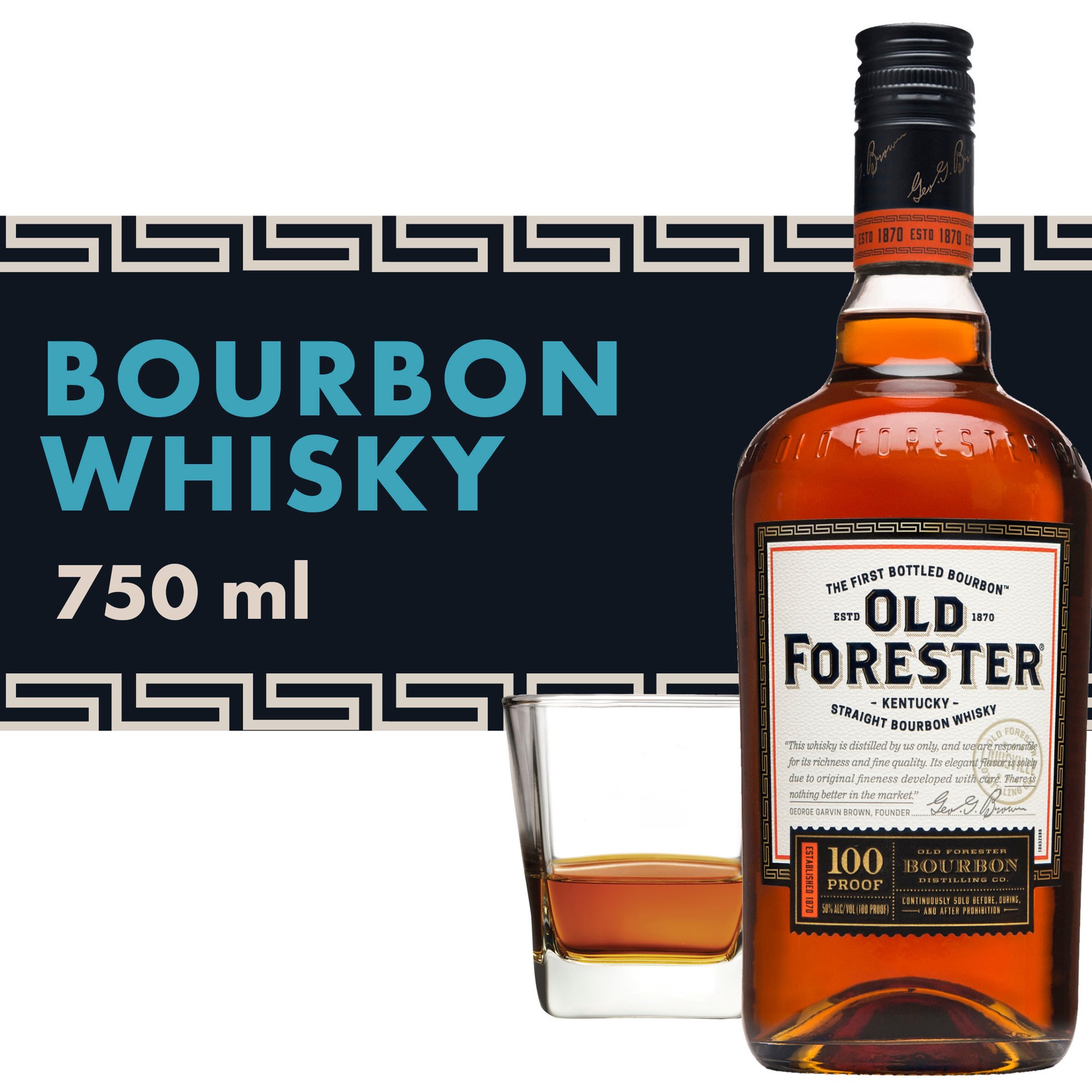 slide 3 of 9, Old Forester 100 Proof Kentucky Straight Bourbon Whisky, 750 mL Bottle, 100 Proof, 750 ml