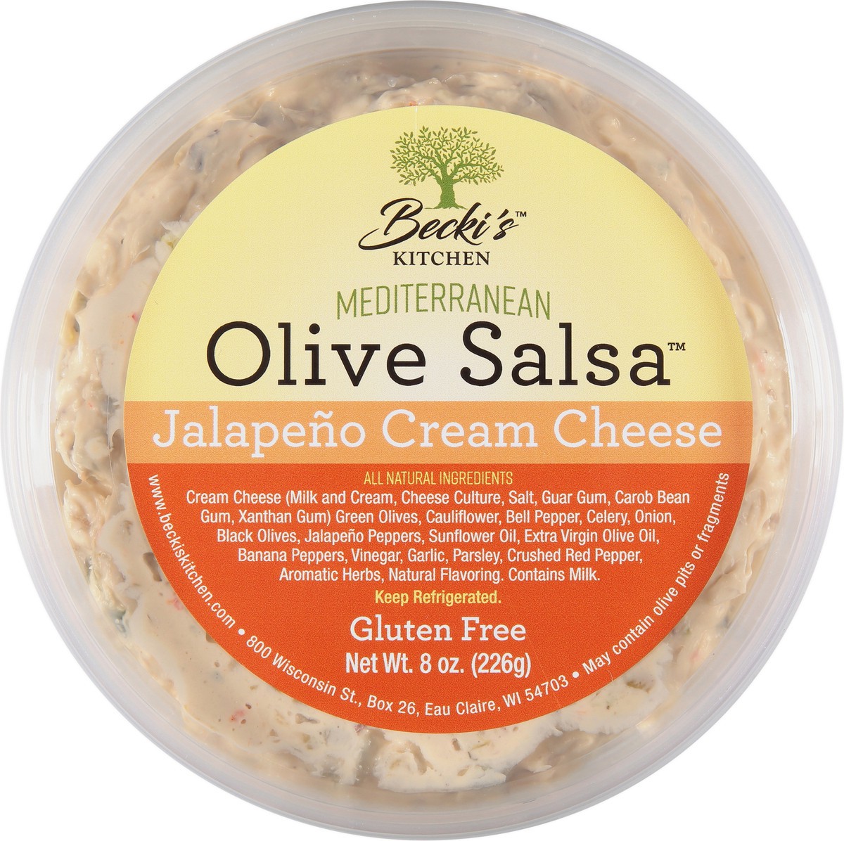 slide 6 of 9, Becki's Kitchen Cream Cheese Becki's Olive Salsa, 8 oz