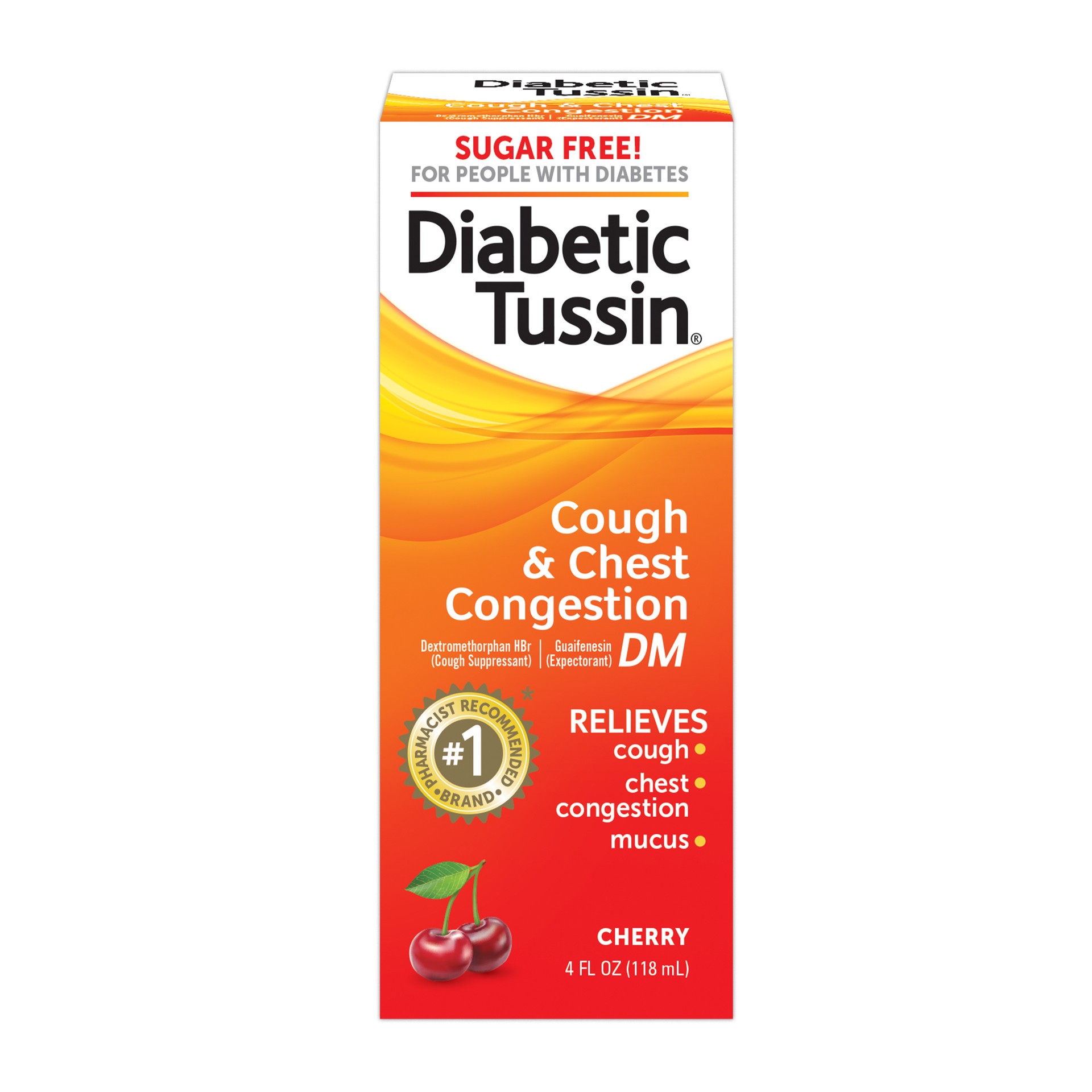 slide 1 of 1, Tussin Cough Medicine with Chest Congestion Relief - 4 Fl oz - Sugar Free Liquid Cough Syrup, Safe for Diabetics, Cherry Flavored, 4 fl oz