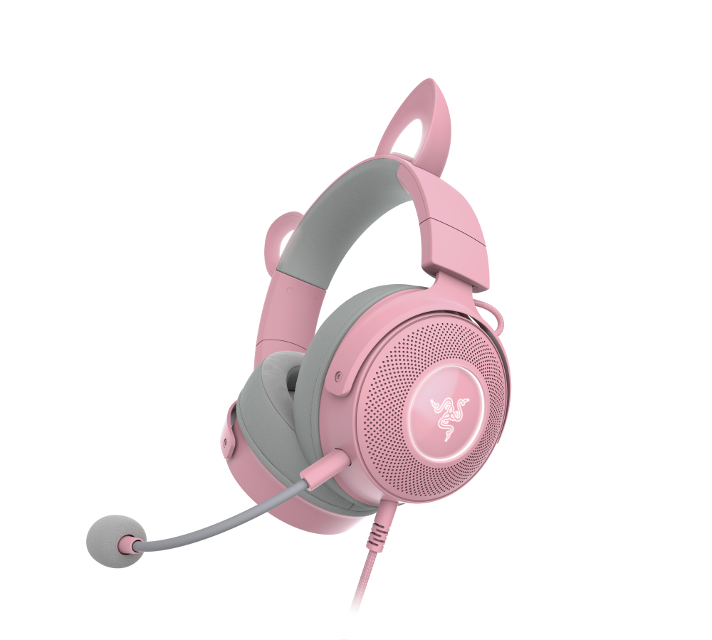 slide 2 of 3, Razer Kraken Kitty Edition V2 Pro Headset - Quartz, 1 ct