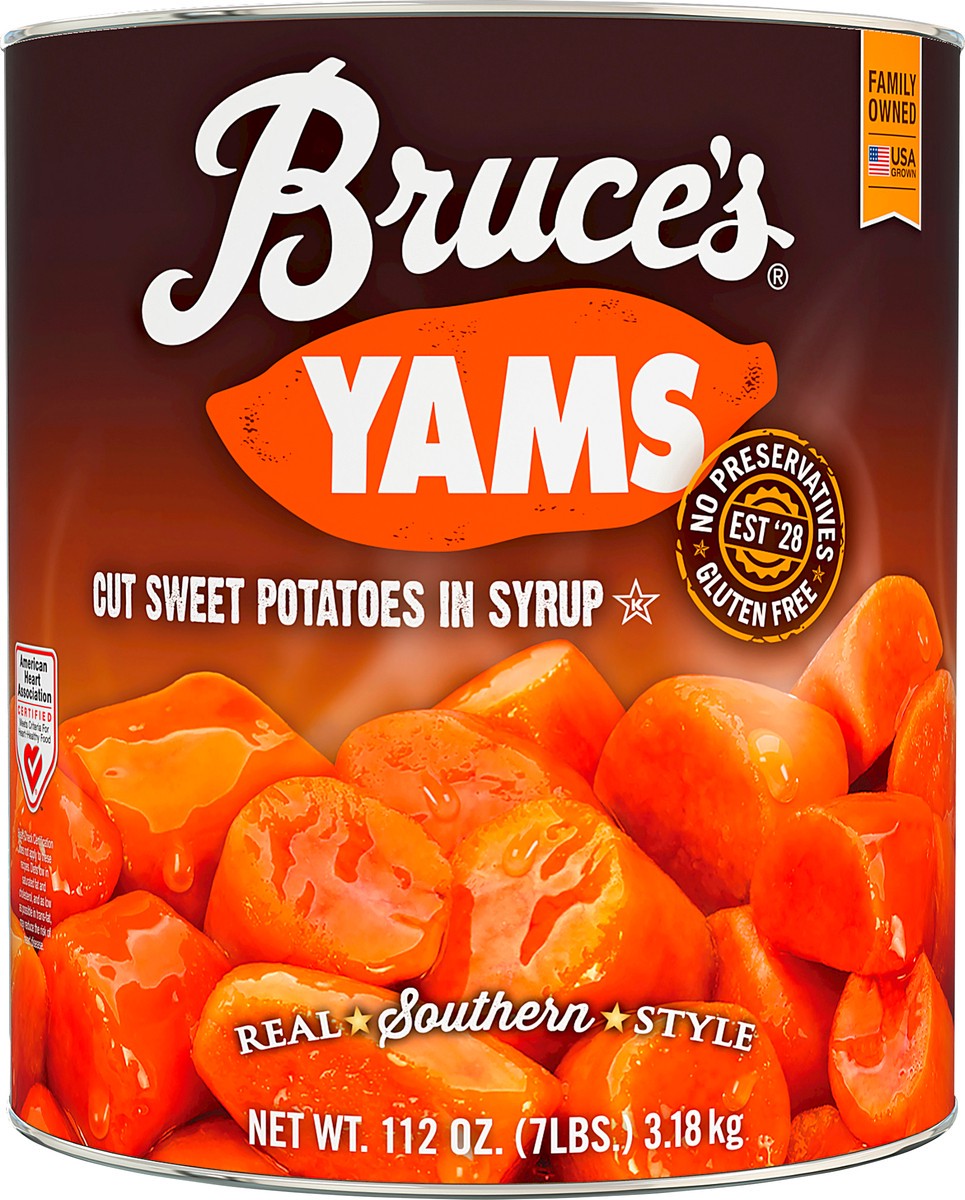 slide 6 of 7, Bruce's Yams Cut Sweet Potatoes In Syrup, 112 oz