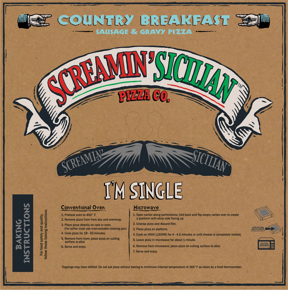 slide 5 of 13, Screamin' Sicilian Country Breakfast Sausage & Gravy Pizza 8.75 oz, 8.75 oz