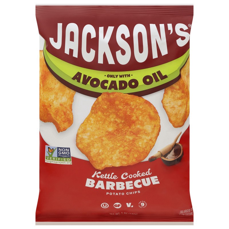 slide 1 of 5, Jackson's Kettle Cooked Barbecue Potato Chips 5 oz, 5 oz