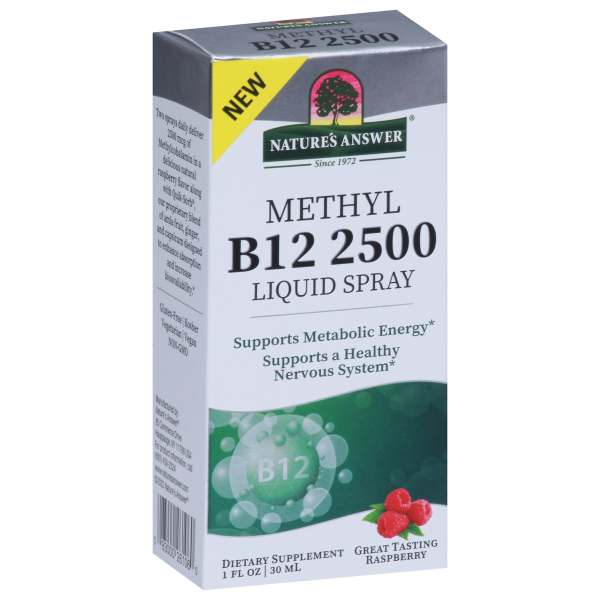 slide 6 of 9, Nature's Answer 2500 Methyl Liquid Spray Great Tasting Raspberry Vitamin B12 1 fl oz, 1 fl oz
