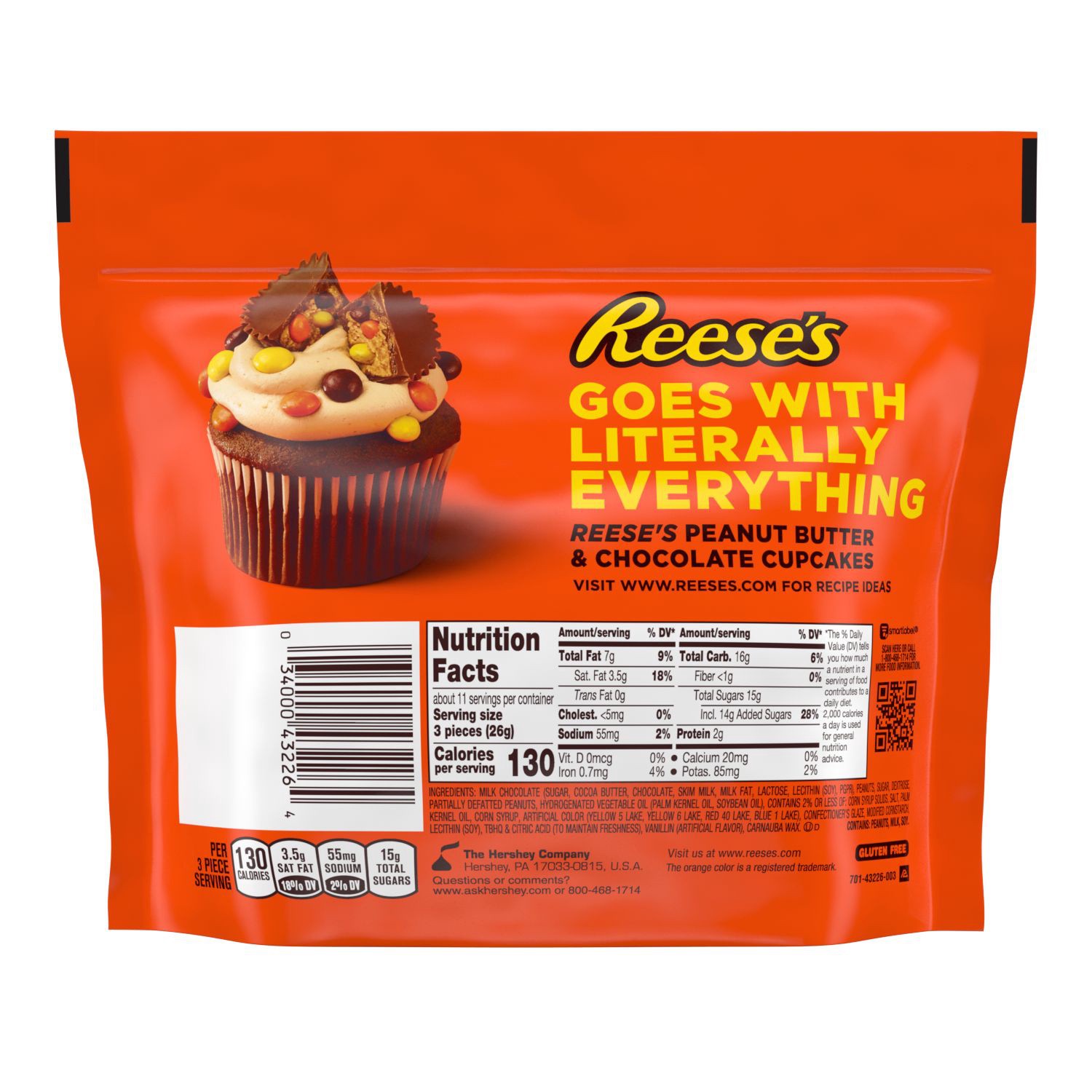 slide 2 of 2, Reese's Miniatures Stuffed with PIECES Candy Milk Chocolate Peanut Butter Cups Candy, Individually Wrapped, 10.2 oz, Share Bag, 10.2 oz