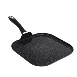 Imusa 11 Inch Ceramic Bistro Square Griddle Black