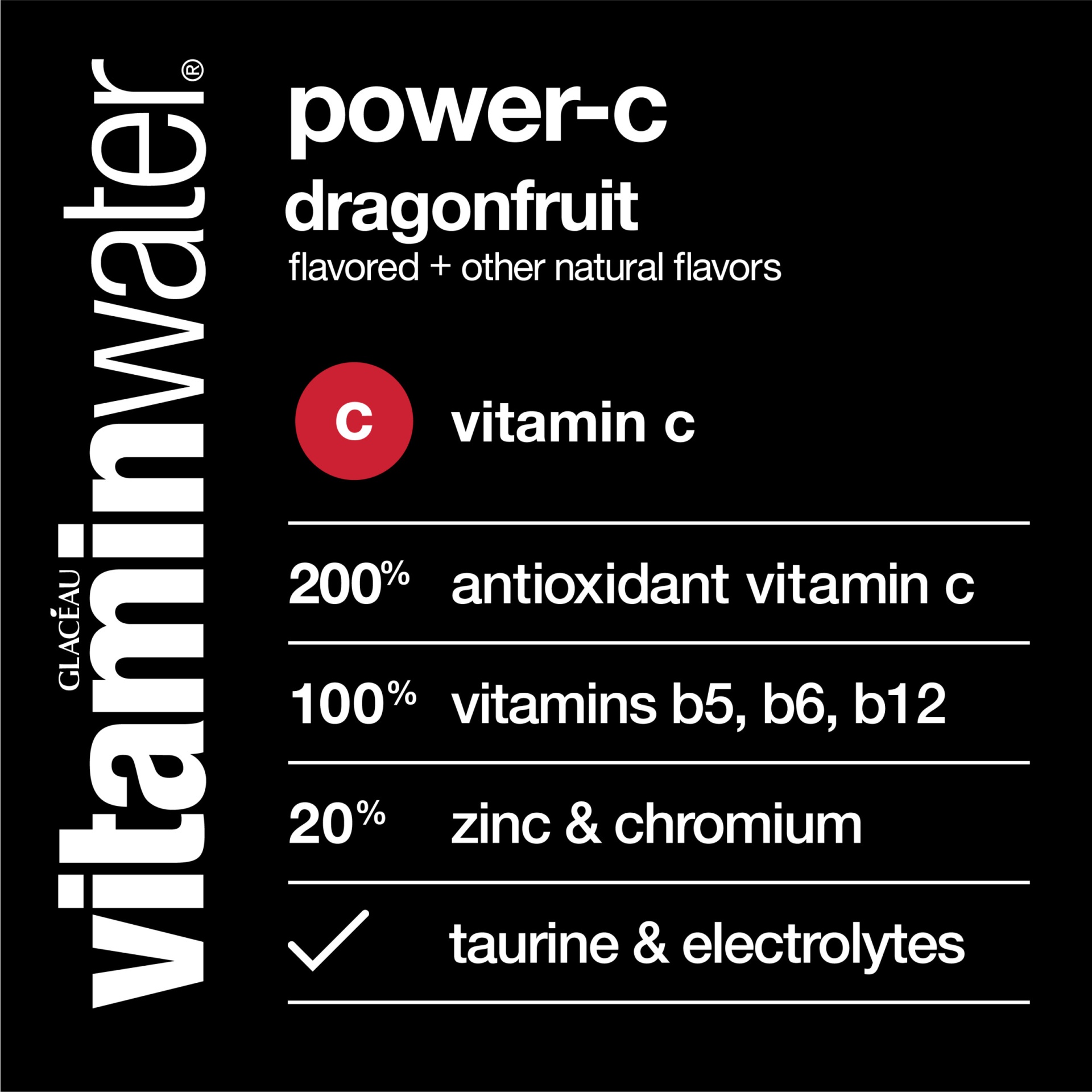 slide 11 of 15, vitaminwater power-c electrolyte enhanced water w/ vitamins, dragonfruit drinks, 6 ct; 16.9 fl oz