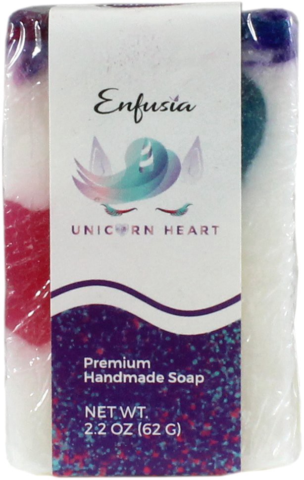 slide 1 of 1, Enfusia Handmade Soap Bar Unicorn Heart, 2.2 oz