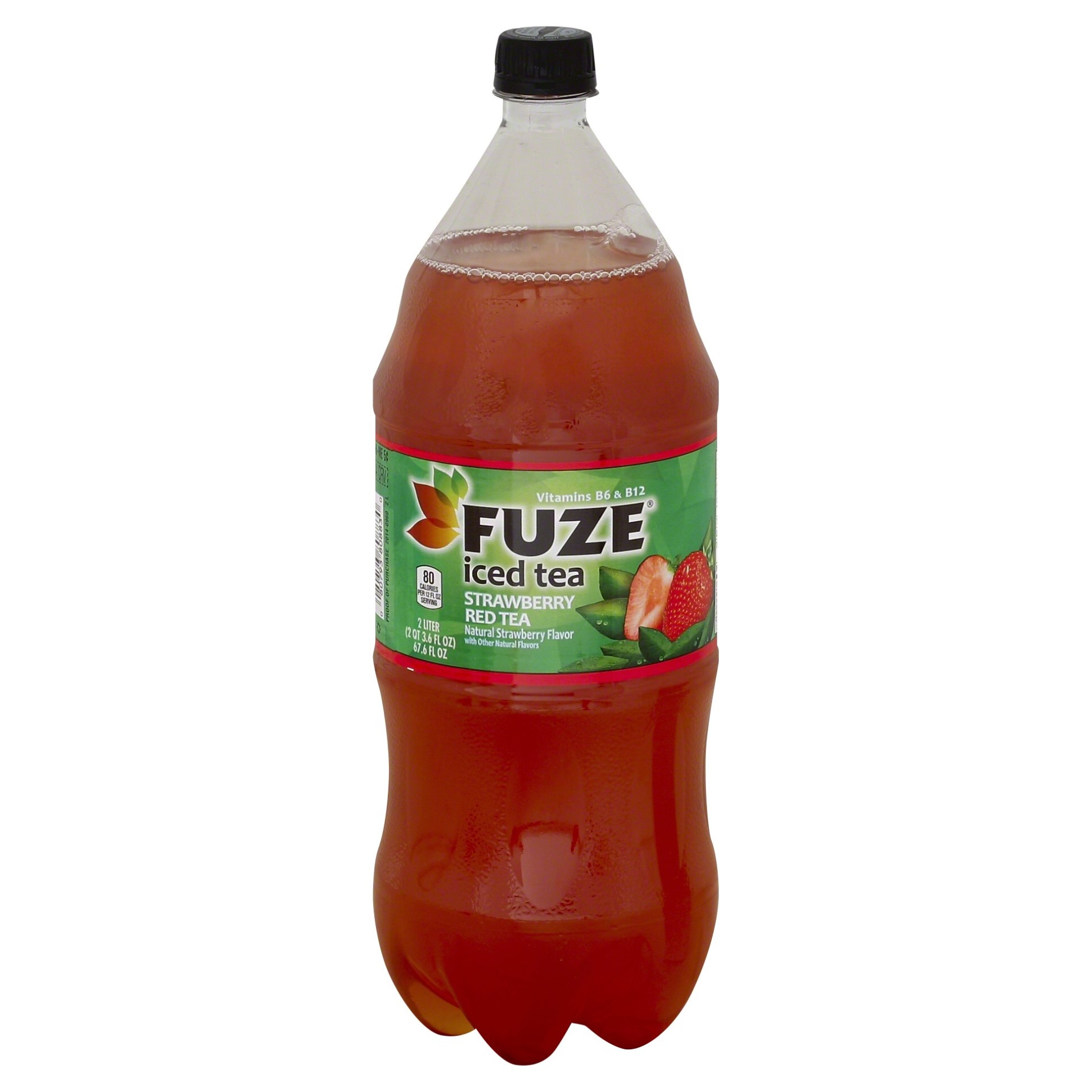 slide 1 of 1, Fuze Iced Tea Strawberry Red Tea, 2 liter