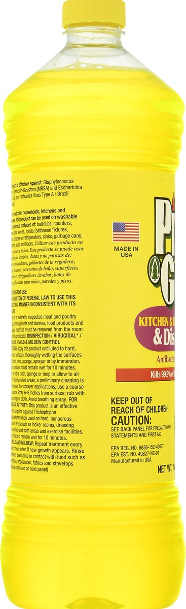 slide 5 of 10, Pine Glo Cleaner & Disinfectant, Kitchen & Bathroom, Lemon Fresh, Antibacterial, 40 oz