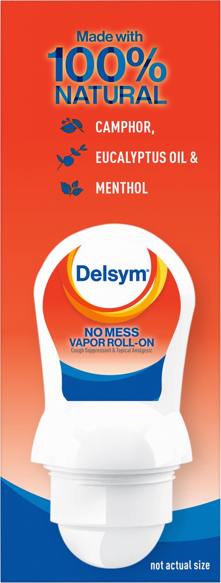 slide 8 of 13, Delsym Chest Rub No Mess Vapor Roll-On, 1.76 oz