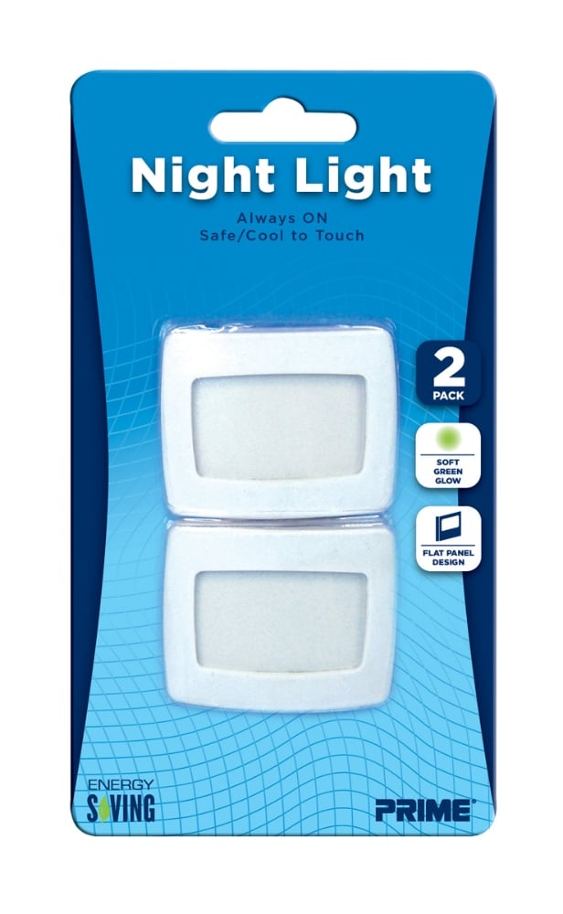 slide 1 of 1, Prime Flat Panel El Lamp Night Light - White, 1 ct