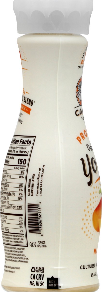 slide 6 of 11, Califia Farms Probiotic Dairy Free Mango Yogurt 25.4 oz, 25.4 fl oz