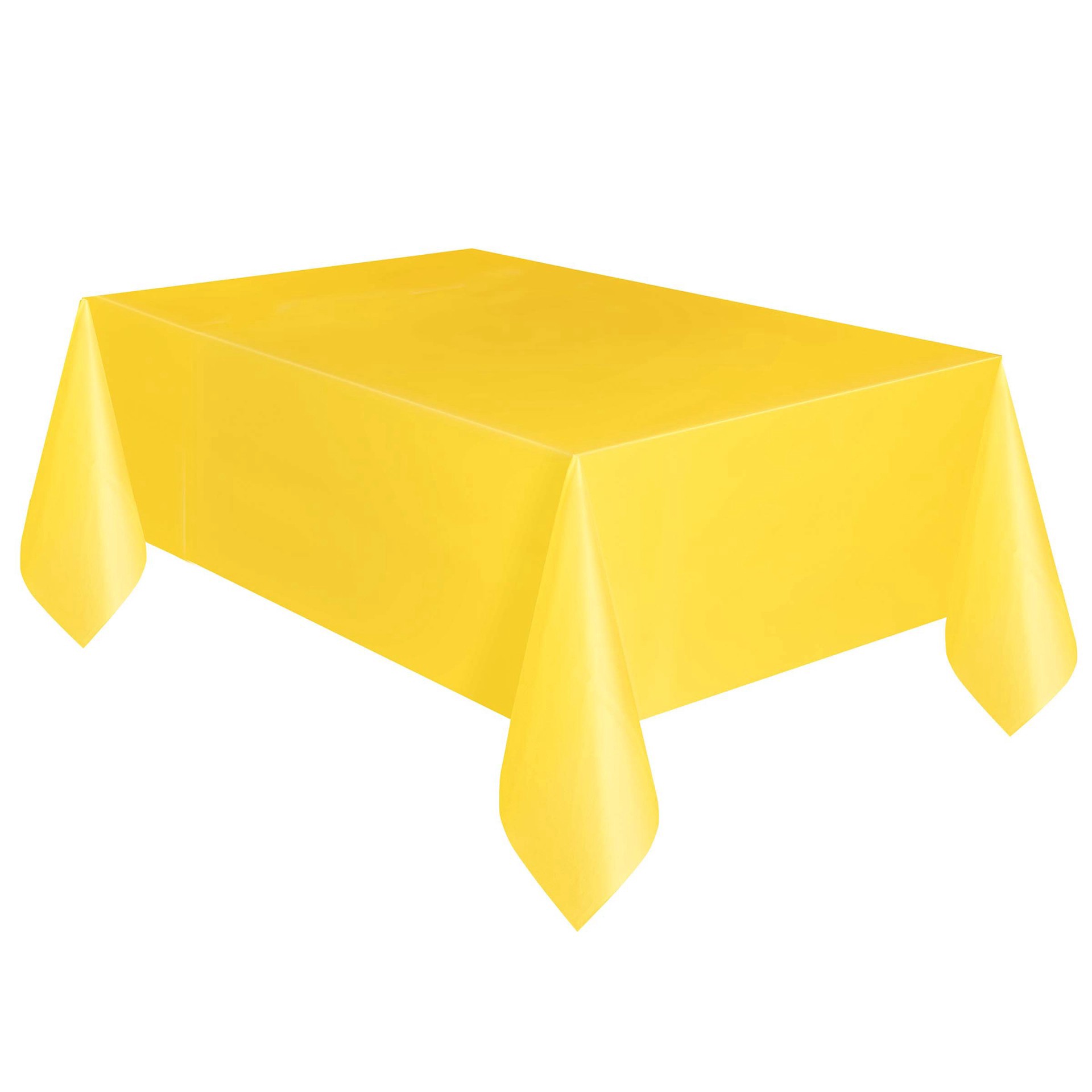 slide 1 of 1, Unique Industries Unique Yellow Table Cover, 1 ct