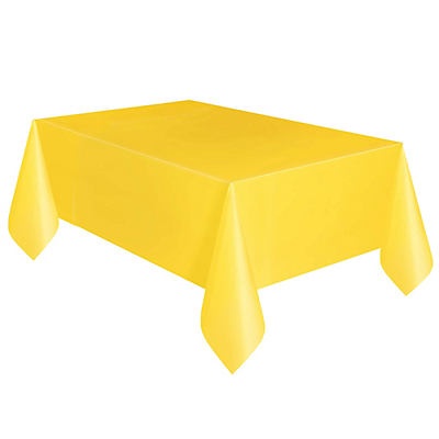 slide 1 of 1, Unique Industries Unique Yellow Table Cover, 1 ct