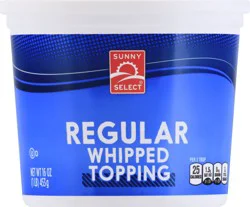 Sunny Select Regular Whipped Topping 16 oz