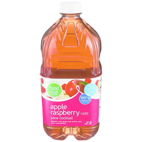 slide 1 of 1, Food Club Apple Raspberry Flavored Juice Cocktail, 64 fl oz