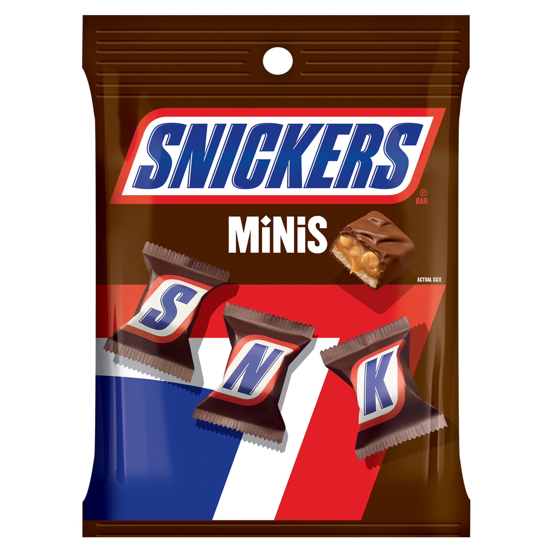 slide 1 of 8, SNICKERS Minis Size Chocolate Candy Bars, 2.86 oz. Bag, 2.86 oz