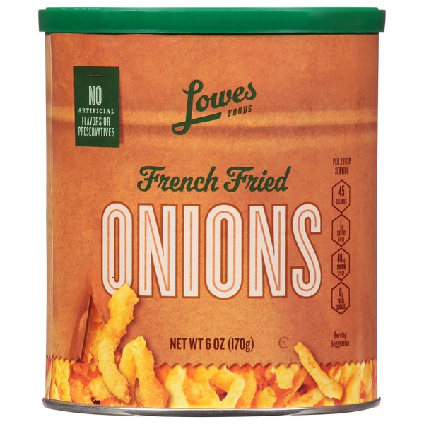 slide 1 of 1, Lowes Foods French Fried Onions, 6 oz
