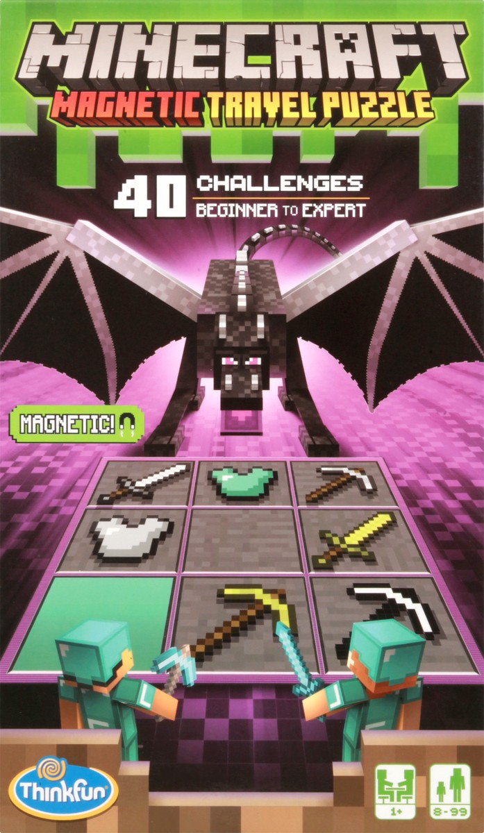 slide 6 of 10, ThinkFun Minecraft Magnetic Travel Puzzle 1 ea, 1 ea