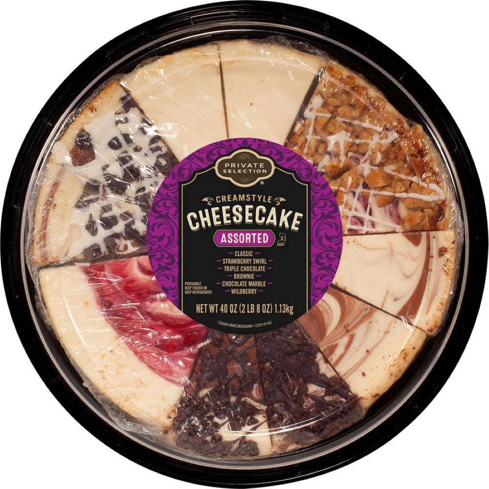 slide 1 of 4, Private Selection Assorted Creamstyle Cheesecake, 40 oz