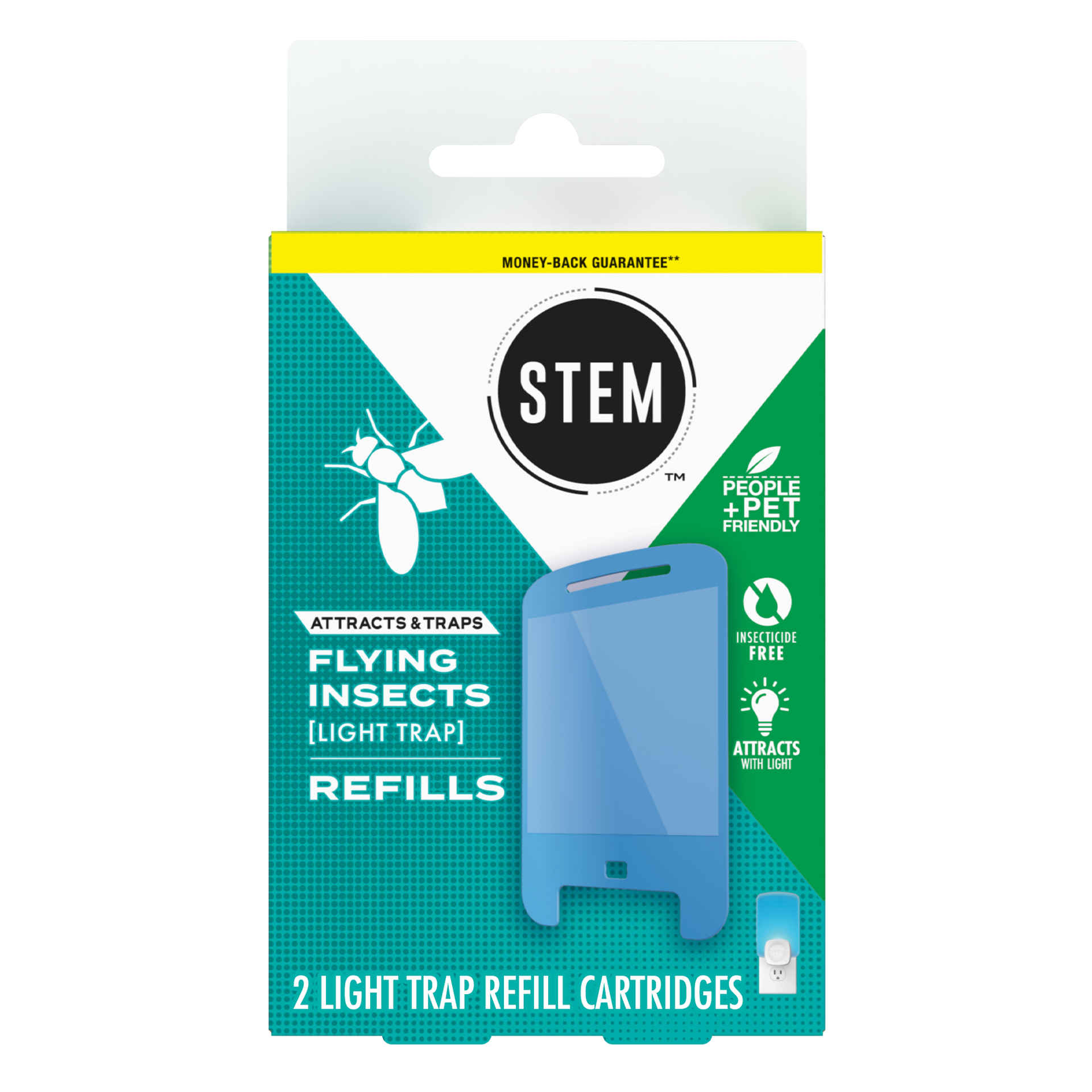 slide 2 of 5, STEM Light Trap Refills, Attracts and Traps Flying Insects, [Includes 2 Refills], 2 ct