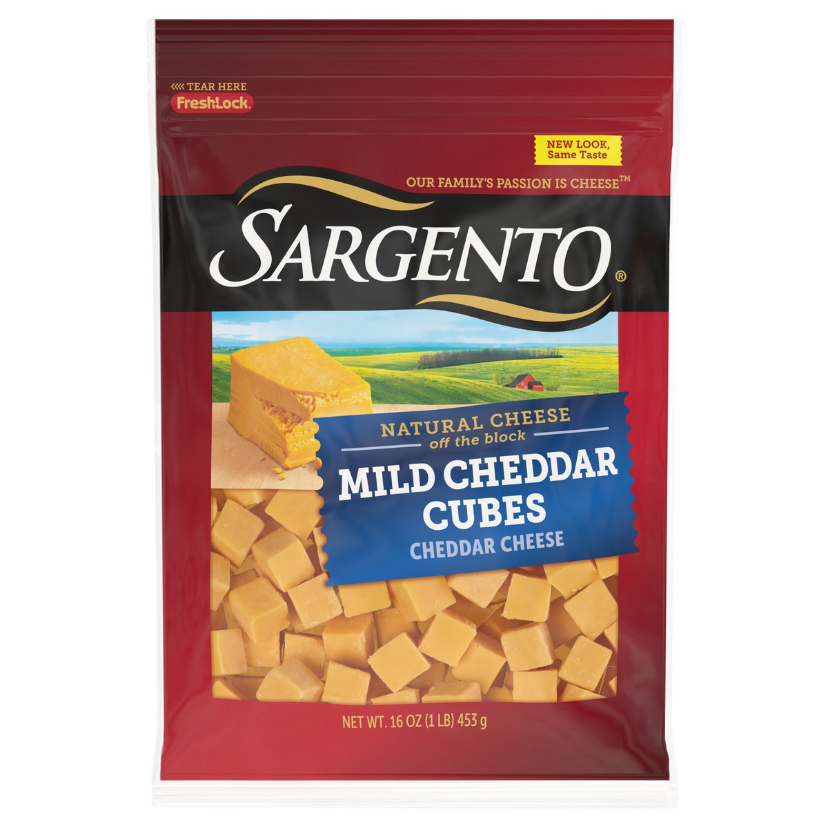 slide 1 of 29, Sargento Natural Mild Cheddar Cubes Cheese Snacks, 16 oz