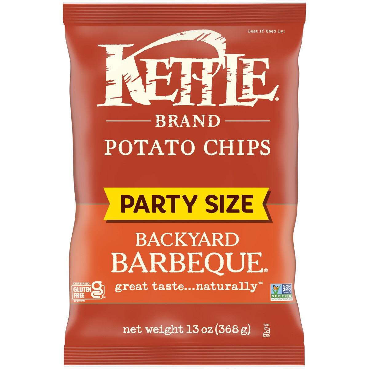 slide 1 of 5, Kettle Brand Backyard Barbeque Potato Chips, Party Size, 13 oz, 13 oz