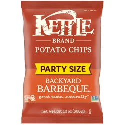 Kettle Brand Backyard Barbeque Potato Chips, Party Size, 13 oz