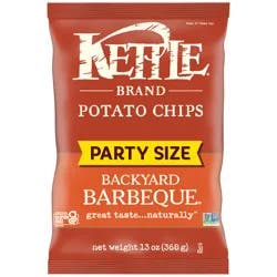 Kettle Brand Backyard Barbeque Potato Chips, Party Size, 13 oz