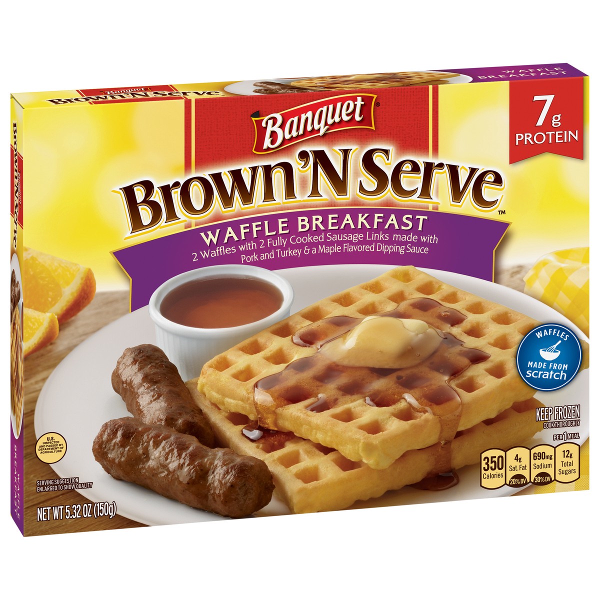 slide 9 of 9, Banquet Brown 'N Serve Waffle Breakfast 5.32 oz, 5.32 oz