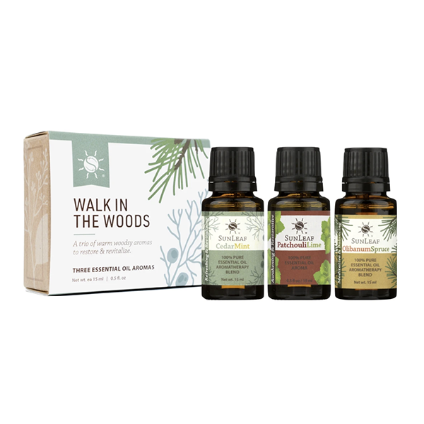 slide 1 of 1, Sunleaf Naturals Walk In The Woods Essential Oil Aroma Trio, 3 ct