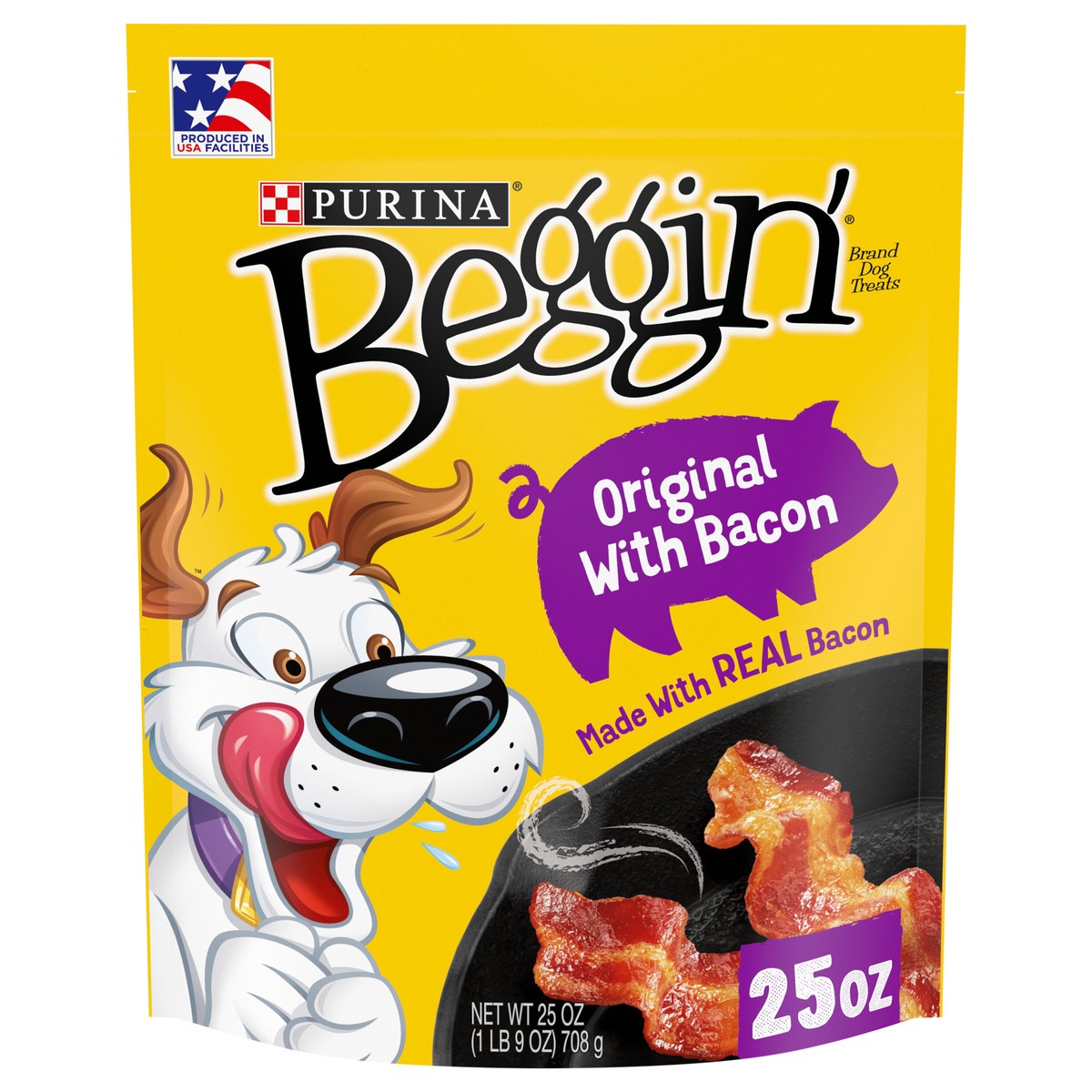 slide 1 of 9, Beggin' Purina Beggin' Strips Dog Treats, Original With Bacon Flavor, 25 oz