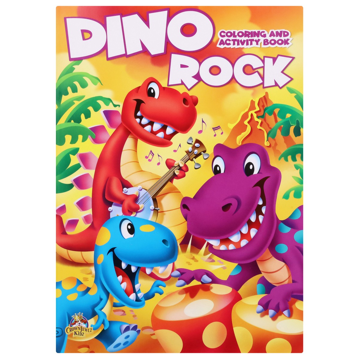 slide 3 of 4, CrownJewlz Kidz Dino Rock Coloring and Activity Book 1 ea, 1 ct
