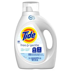 Tide Free & Gentle Liquid Laundry Detergent, 80 loads, 105 fl oz