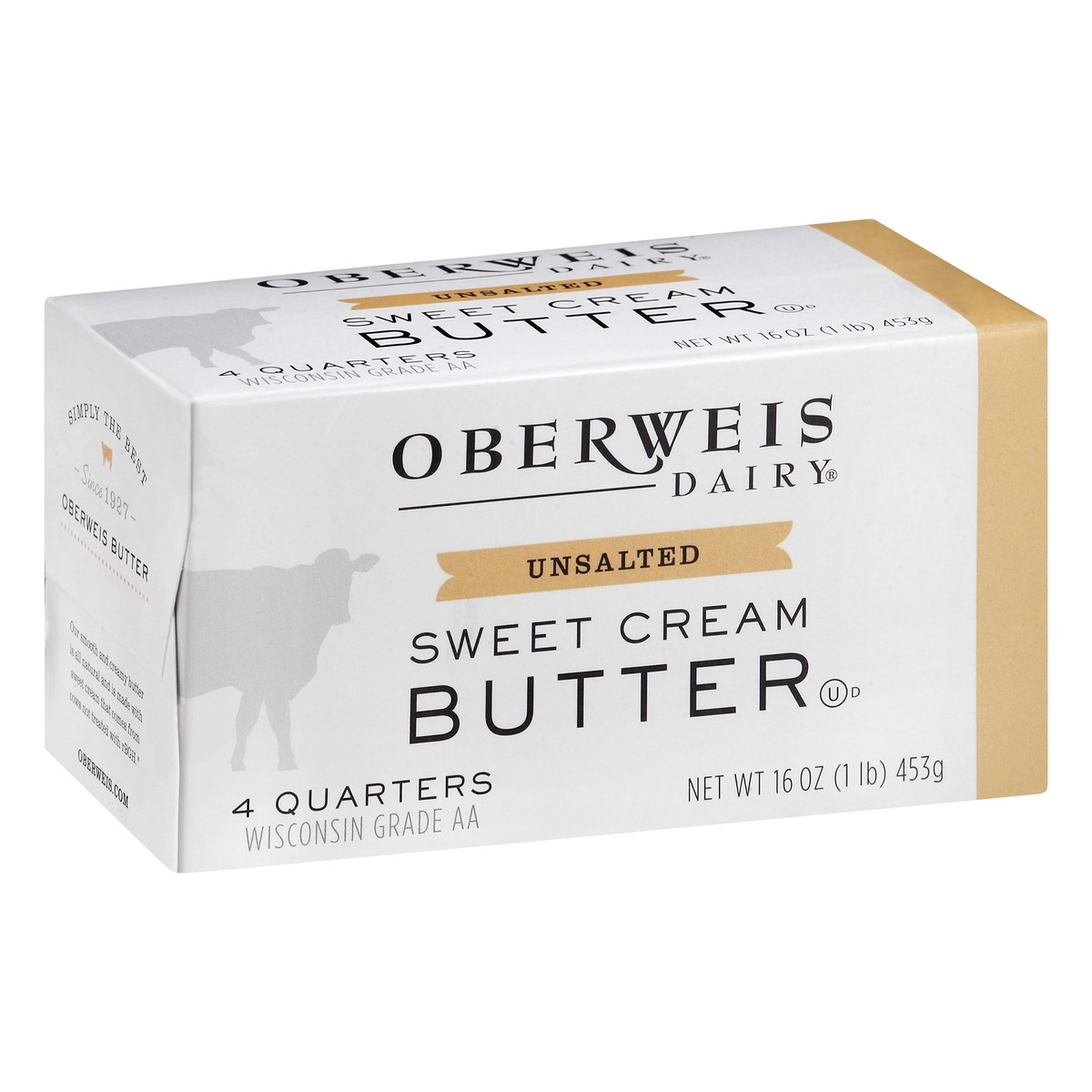 slide 8 of 13, Oberweis Unsalted Sweet Cream Butter 4 ea, 4 ct