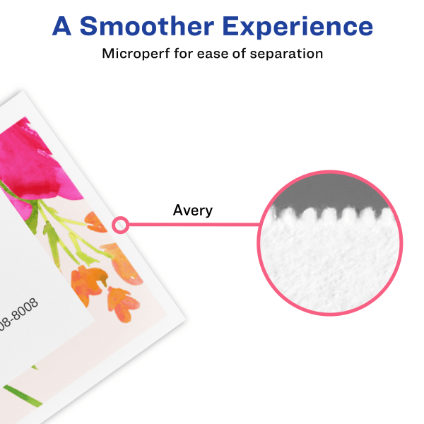 slide 7 of 7, Avery Laser/Inkjet Place Cards, 1 7/16'' X 3 3/4'', Gold Border, Pack Of 150, 150 ct