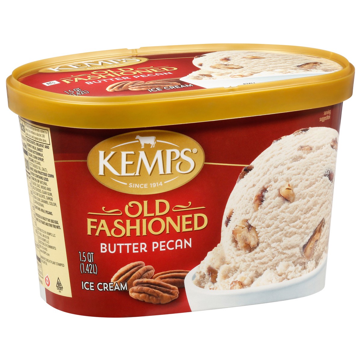 slide 2 of 9, Kemps Old Fashioned Butter Pecan Ice Cream, 48 fl oz