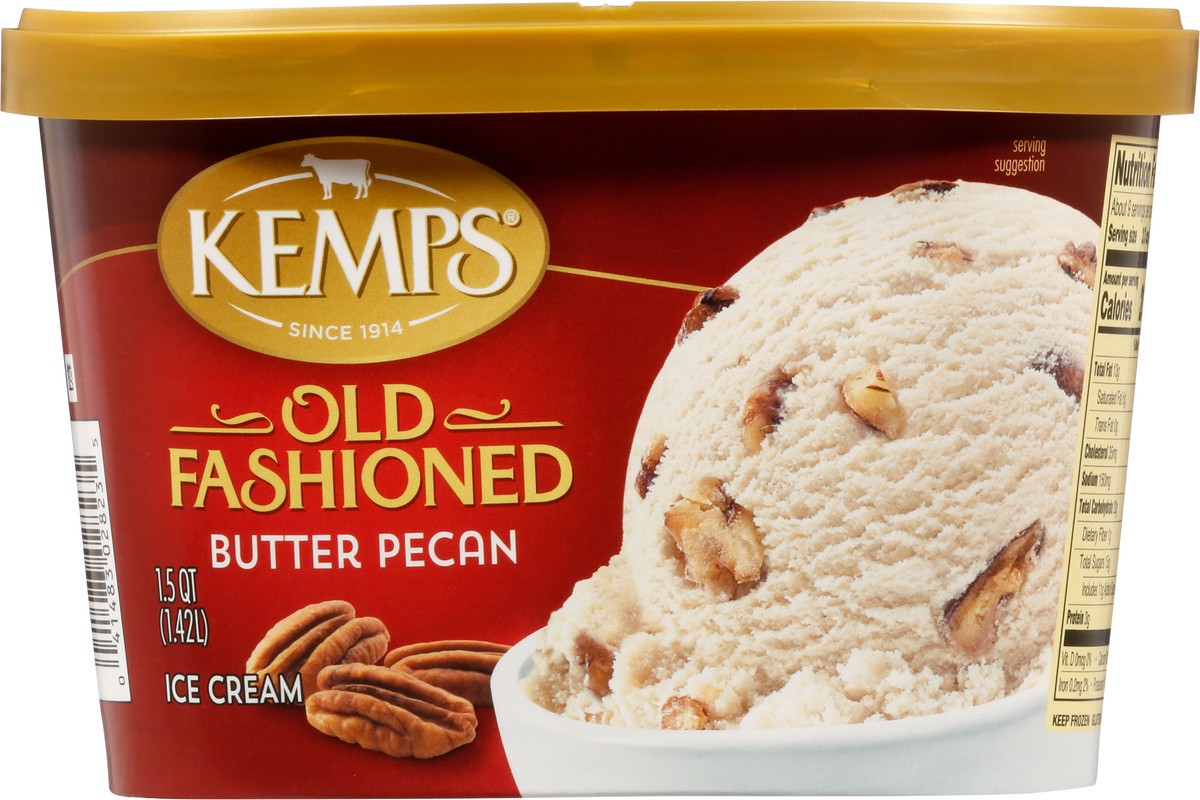 slide 5 of 9, Kemps Old Fashioned Butter Pecan Ice Cream, 48 fl oz