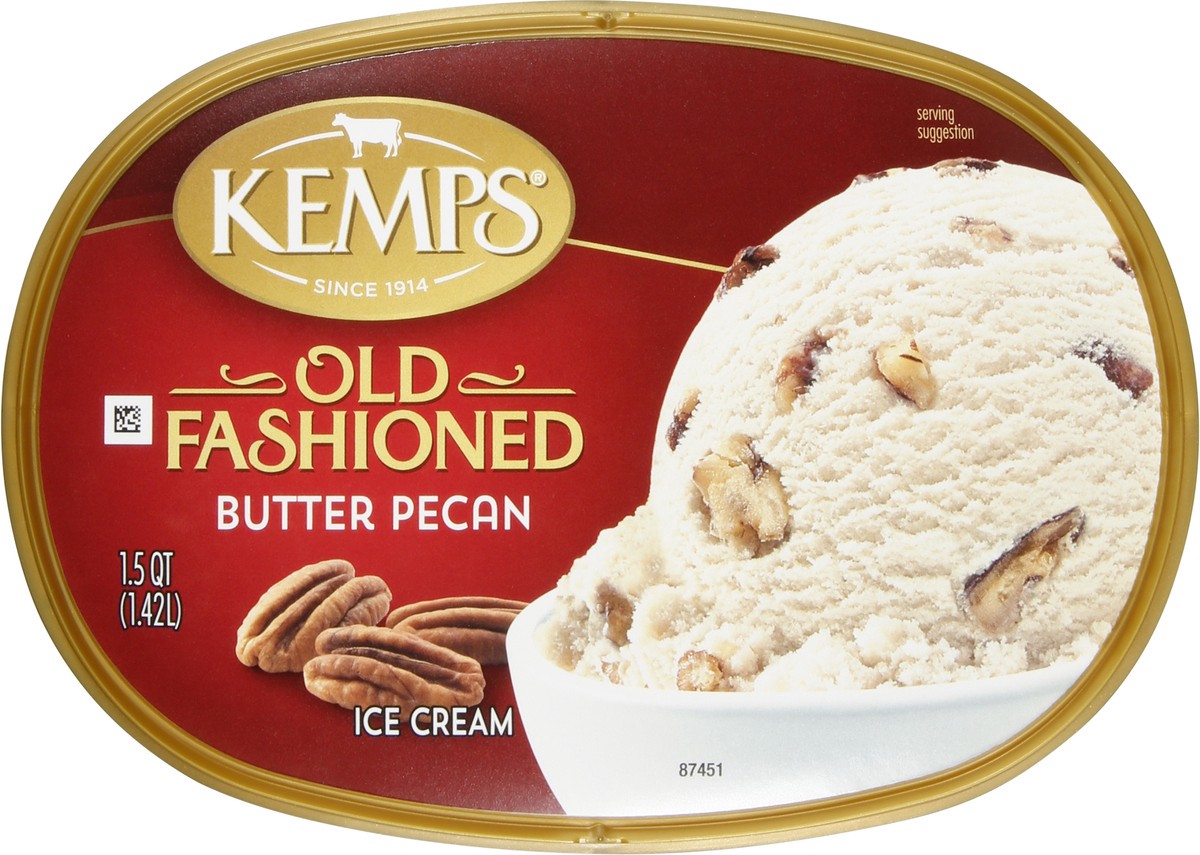 slide 9 of 9, Kemps Old Fashioned Butter Pecan Ice Cream, 48 fl oz