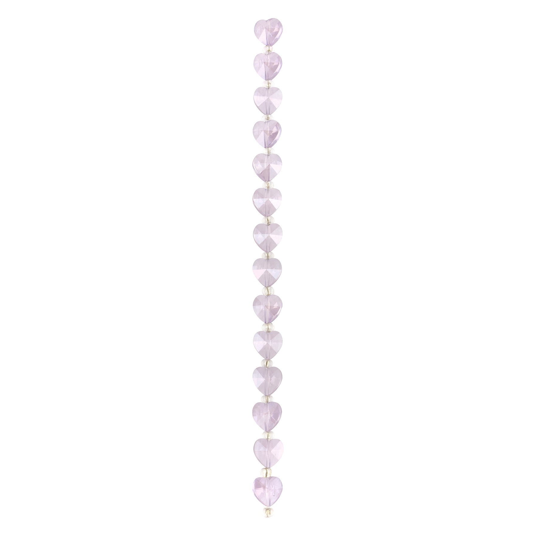 slide 3 of 3, Purple Glass Heart Beads, 10mm By Bead Landing, 10mm