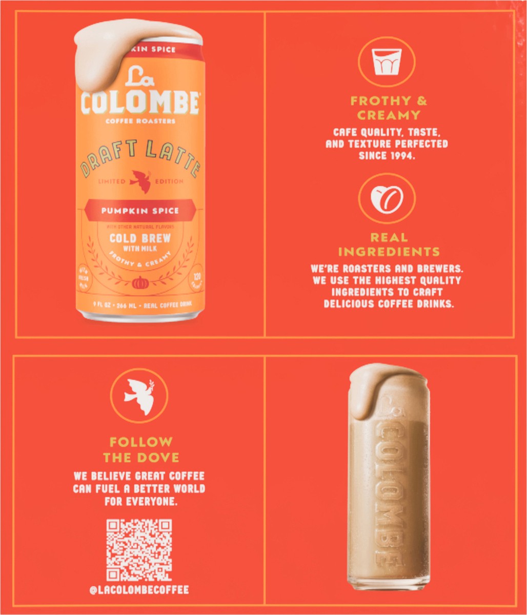 slide 4 of 12, La Colombe Pumpkin Spice Draft Latte - 4 ct, 4 ct