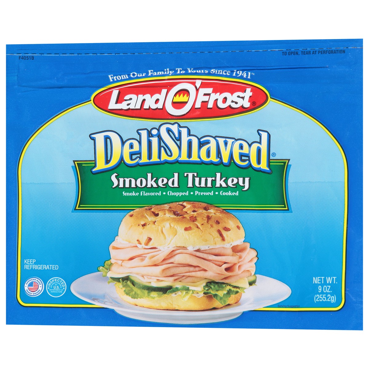 slide 3 of 9, Land O' Frost DeliShaved Smoked Turkey 9 oz, 9 oz