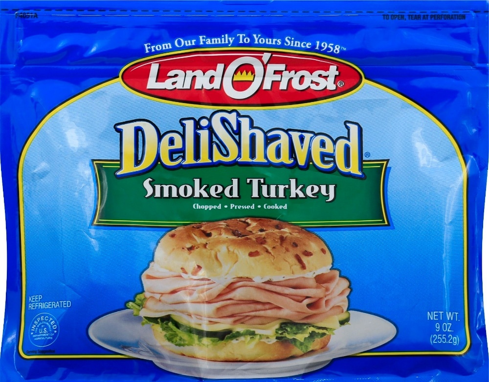 slide 1 of 6, Land O' Frost Deli Shaved Smoked Turkey, 10 oz